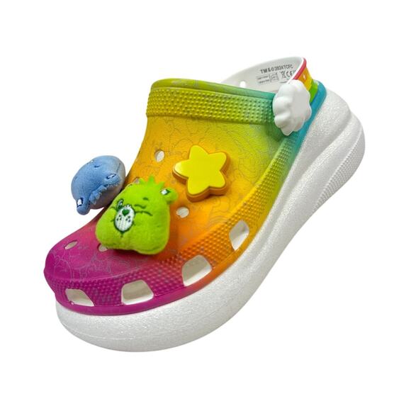 Crocs Classic Crush Clog Care Bears 'Rainbow' M Size 5/W Size 7 (210103-100) - Picture 3 of 9